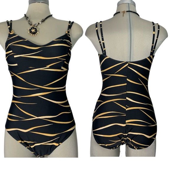 Christine Black and yellows One Piece Size 10q - Picture 10 of 13